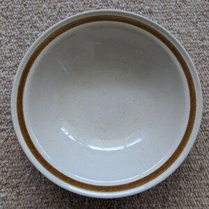 Japan Old Brook Collection Stoneware Small Soup Salad Bowl Brown Trim 5 3/4”